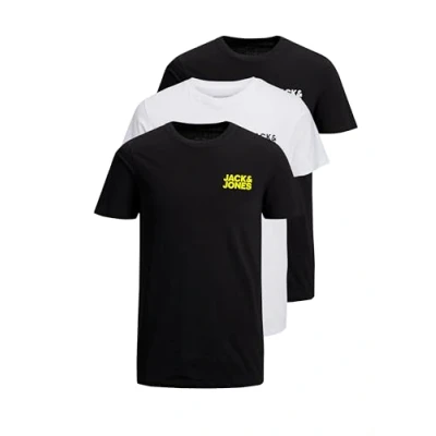 Abbildung von JACK &amp; JONES Herren JJECORP Logo Tee SS Crew Neck 5er Pack Kurzarm T Shirt, D, 2xBlack/White/DGM/DustyOlive, M
