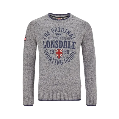 Abbildung von Lonsdale London Borden Männer Sweatshirt grau L 60% Baumwolle, 40% Polyacryl Streetwear