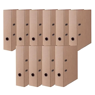 Abbildung von DONAU Premium Ordner ECO MAXI FSC / 10er Pack 10 Stück/Breit/DIN A4 8 cm 80 mm/Braun Beige/Gut für die Umwelt/Aktenordner aus Pappe/Made in EU