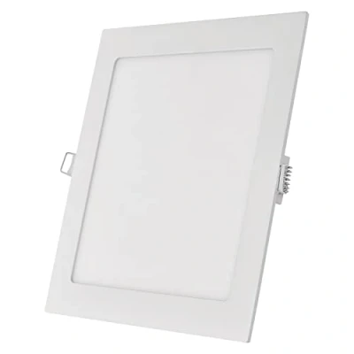 Abbildung von EMOS LED Panel 12,5 W, quadratische 1050 lm Einbauleuchte, Deckenleuchte in Weiß mit Durchmesser 17 cm, extra flach, Einbautiefe 2,1 Lichtfarbe neutralweiß 4000 K, inkl. Treiber