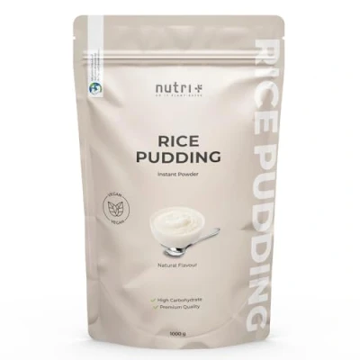 Abbildung von Nutri + Reis Pudding Pulver 1 kg ohne Zucker Süßstoffe Neutral Instant Rice 1000 g Natural fettarm cremig der perfekte Snack