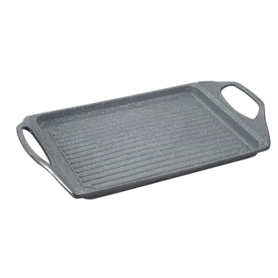 Abbildung von San Ignacio Origin 43 cm Grillplatte Hergestellt in geschmiedetem Aluminium Schwarzes Innenquantanium Für alle Feuer Induktionspunkt täglicher Germer, Grau