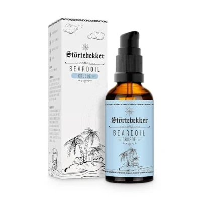 Abbildung von Störtebekker® Premium Bartöl Crusoe tägliche Bartpflege für 3 Tage Bart bis Vollbart 50ml Beard Oil Vegan Öl Herren mit angenehmen Duft Hochwertige Inhaltsstoffe Made in Germany