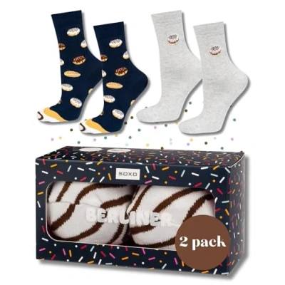 Abbildung von soxo Cupcake Eis Damen Socken Geschenke Frauen Lustige Geschenk Bunte Damensocken Socks Geschenkbox 35 40 Berliner 2 Paar