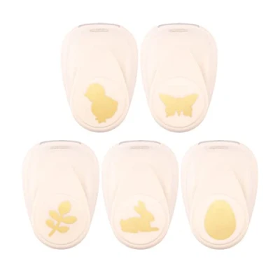 Abbildung von Vaessen Creative Stanzer Set Motivstanzer Ostern 5 Stück Tonpapier und Bastelmaterial bis zu 250 g/m² zum Basteln Mit Papier Scrapbooking