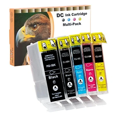 Abbildung von D&amp;C 5x Druckerpatronen Kompatibel für Canon PGI 5 CLI 8 Pixma iP5200r iP5300 iP6600 iP6700 iX4000 iX5000 MP500 MP510 MP520 MP520x MP530 MP600 MP610 MP800 MP800r MP810 MP830 MP970 MX700 MX850