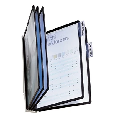 Abbildung von Durable Sherpa Wandhalter mit 5 Sichttafeln, grau/schwarz, 581001
