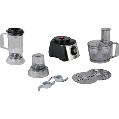 Abbildung von Bosch Kompakt Küchenmaschine MultiTalent 3 Plus MCM3PM386, 50 Funktionen, Rührschüssel 2,3 L, Mixer 1,0 Universalmesser, schneiden und raspeln (fein,grob), Schlagscheibe (Sahne), 900 W, schwarz