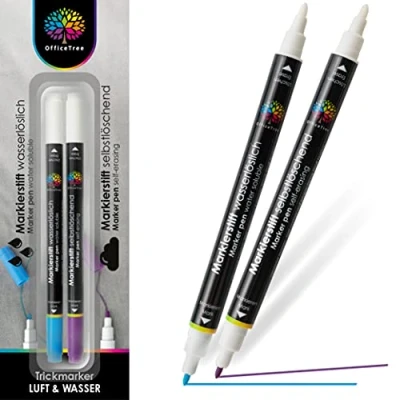 Abbildung von OfficeTree 2 x Trickmarker Selbstlöschend und Wasserlöslich Zauberstift Nähen Stoffmarkierstift zum Markieren von Stoffen Für Handarbeiten
