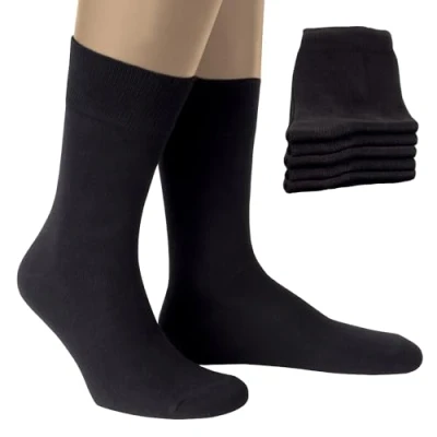 Abbildung von ALL ABOUT SOCKS 5er Pack atmungaktive, hochwertige Socken aus Baumwolle für Herren &amp; Damen Größe 39 42 Farbe: schwarz