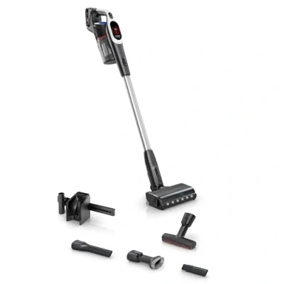 Abbildung von BOSCH Akku Stielstaubsauger »Unlimited 9 BKS931BA, MicroClean™ Technology, LED Licht,«, HEPA Filtersystem, 10 Jahre Motorgarantie, Staubkomprimierung, weiß