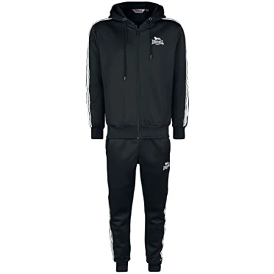 Abbildung von Lonsdale MIT Schmale Passform Sweatjacke, Herren, Größe: XXL, Black white