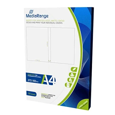 Abbildung von MediaRange Einleger für 14mm DVD Hüllen, matt beschichtet, 50er Pack