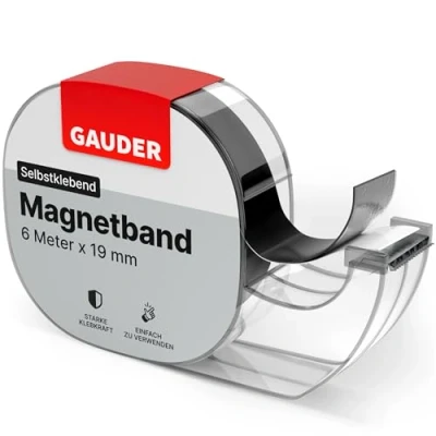 Abbildung von GAUDER Magnetband selbstklebend im Spender I Magnetklebeband Magnetstreifen (6 m)