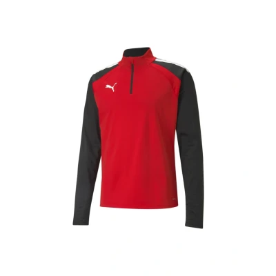 Abbildung von Puma Teamliga ZIP Langarmshirt, Herren, Größe: 3XL, Red/black