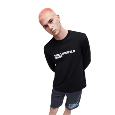 Abbildung von Karl Lagerfeld Jeans Langarmshirt, Herren, Größe: Small, Black