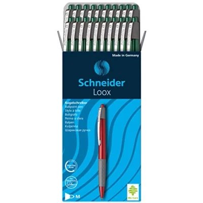 Abbildung von Schneider 135504 Loox Kugelschreiber (Schreibfarbe: grün, Strichstärke M, Druckmechanik, dokumentenechte Mine) 20er Packung grün