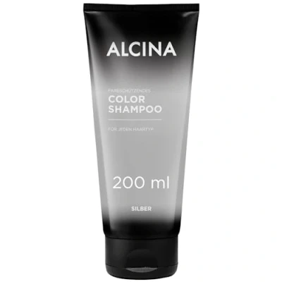 Abbildung von ALCINA Color Shampoo Silber, 1 x 200 ml farbschützendes Pflegeshampoo für hell blondes und silbernes Haar Glanz Pflege coloriertes gesträhntes