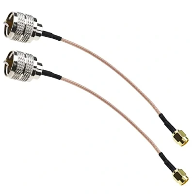Abbildung von YINETTECH 2 Stück SMA auf PL259 Adapterkabel Männlich UHF PL 259 Koaxialkabel RG316 Verlängerungskabel für Antennen Wi Fi Radio 15cm