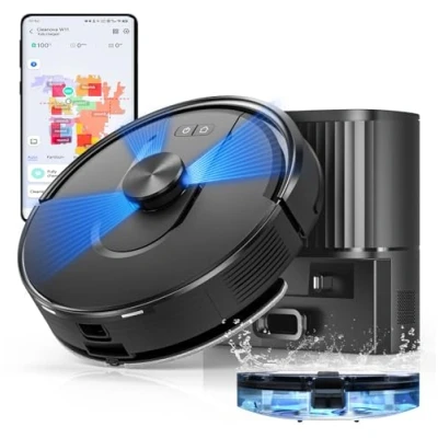 Abbildung von W11 Saugroboter mit Wischfunktion, LiDAR Navigation, Staubsauger Roboter 5000Pa Starke Saugkraft, Roboterstaubsauger Lang Laufzeit, 2L Wischroboter WIFI, ideal für Teppich
