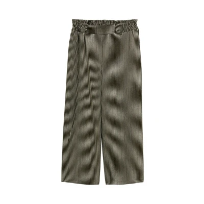 Abbildung von TOM Tailor Denim HIGH Waist Culotte Stoffhose, Damen, Größe: XL, Black beige stripe