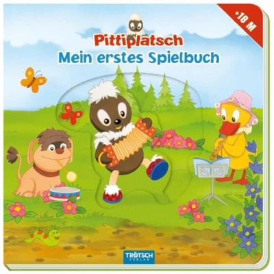 Abbildung von Mein erstes Spielbuch Pittiplatsch; Pitti, Schnatterinchen, Moppi, Unser Sandmännchen, Sandmann, Sandmännchen: Mit Schiebe und Spielelementen