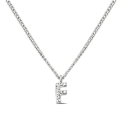 Abbildung von GD GOOD.designs Kette mit Buchstaben F Silber für Damen I Hautverträgliche Halskette initialen Anhänger Silberne Edelstahl Buchstabenkette