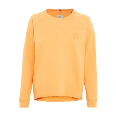 Abbildung von camel active Rundhals MIT Tonalem Print Sweatshirt, Damen, Größe: Medium, Mandarine