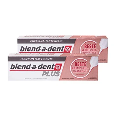 Abbildung von 2x Blend a dent Plus Premium Haftcreme KRÜMELSCHUTZ 40g für Voll und Teilprothesen