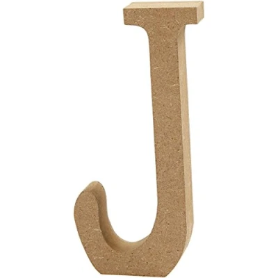 Abbildung von Creativ &quot;J MDF Buchstabe, braun, 13 x 2 cm