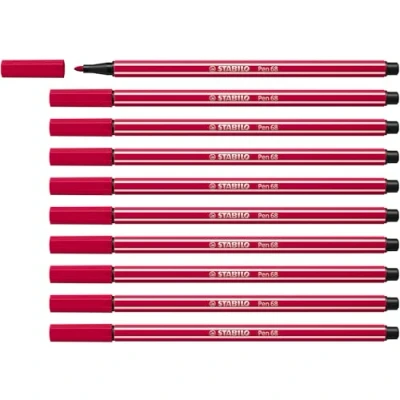 Abbildung von Premium Filzstift STABILO Pen 68 10er Pack dunkelrot