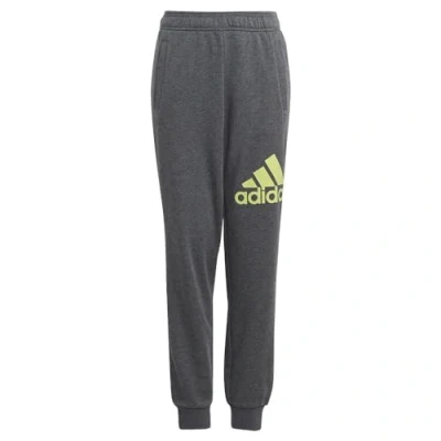 Abbildung von adidas, Essentials Big Logo, Jogginghose, Dunkelgrauer Heather/Puls Limette, 910A, Unisex Adult
