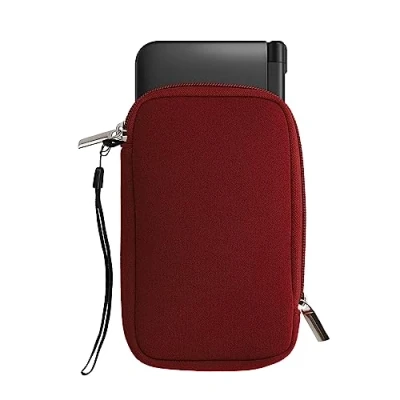 Abbildung von kwmobile Tasche kompatibel mit Nintendo 3DS XL Handheld Spielekonsole Neopren Hülle in Bordeaux