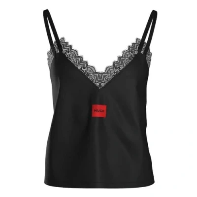 Abbildung von HUGO RED Label CAMI Nachtwäsche Shirt, Damen, Größe: Large, Black