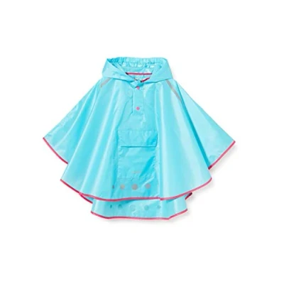 Abbildung von Playshoes Unisex Kinder Regen Poncho Faltbar Regenjacke Regenmantel Regenbekleidung, türkis, L