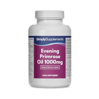 Abbildung von Nachtkerzenöl 1000mg 120 Kapseln Versorgung für bis zu 4 Monaten SimplySupplements