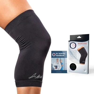 Abbildung von Von Ärzten Entworfen Kniebandage Damen/Kniebandage Männer, Kniestütze für Linderung bei Arthritis, Sehnenscheidenentzündung, Verletzungen, Stützende Kniebandagen/Kniebandage Arthrose [Schwarz, L]