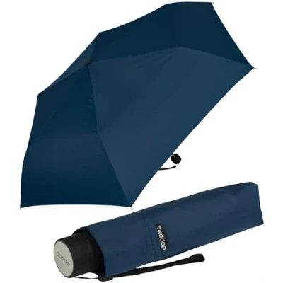 Abbildung von Doppler Regenschirm Mini Taschenschirm Havanna Stick Crystal Blue