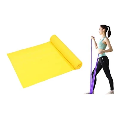 Abbildung von Exercise Band Yoga Fitness Tension Belt for Resistance Training Women Men Yellow 1.8M Thickness:0.35mm
