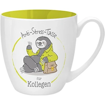 Abbildung von GRUSS &amp; CO Anti Stress Tasse Motiv &quot;Kollege&quot; mit Spruch, 45 cl, New Bone China Geschenk lustig 45491