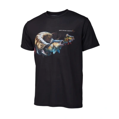 Abbildung von Savage Gear Cannibal T Shirt Black Größe XL Angelshirt