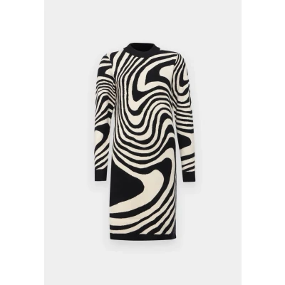 Abbildung von Object Objray Strickkleid, Damen, Größe: XS, Black/sandshell