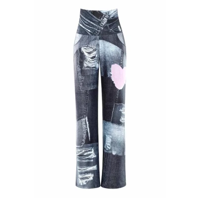 Abbildung von Winshape Jeans Straight Leg, Damen, Größe: XS, Patchwork grey