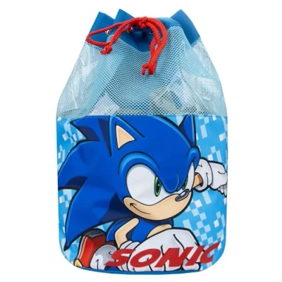 Abbildung von Sonic THE HEDGEHOG Jungen Schwimmrucksack Schwimmtaschen für Kinder Rucksack Einheitsgröße Blau