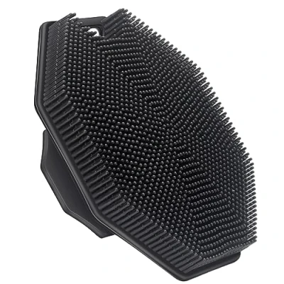 Abbildung von Alyvisun Silikon Körperbürste Dusche mit Haken, Weicher Körper Massagebürste Badebürste [Sanftes Peeling und Massage], Silicone Body Scrubber für Frauen, Männer Kinder Alle Hauttypen