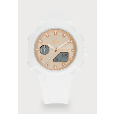 Abbildung von Lacoste Chronograph white/roségold, Größe: One Size, White/rosé gold