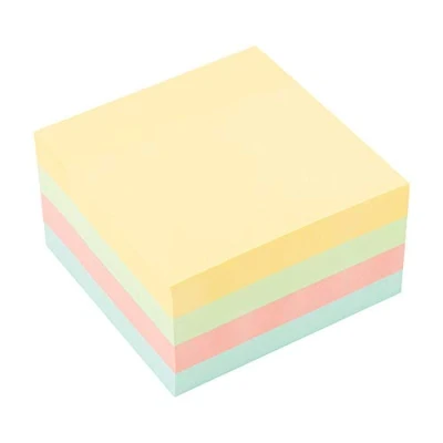 Abbildung von D.RECT 009262 Haftnotizwürfel Super Sticky Notes Selbstklebende Haftnotizzettel in 75x75mm 450 Blatt Pastellfarben