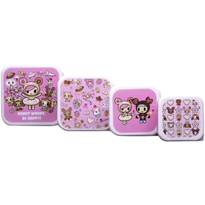 Abbildung von Thumbs Up 1002240 Tokidoki Brotdosen Set, 4 teilig, Kunststoff, Rose