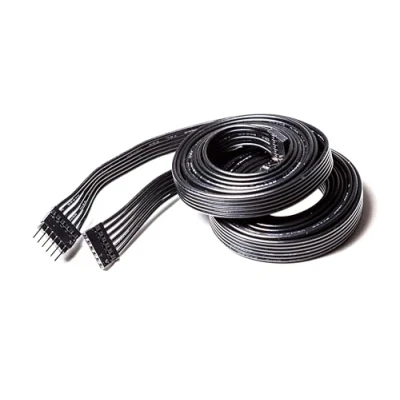 Abbildung von Litcessory Verlängerungskabel für Philips Hue Lightstrip Plus (1m, 2 Stück, Schwarz STANDARD 6 POLIG V3)