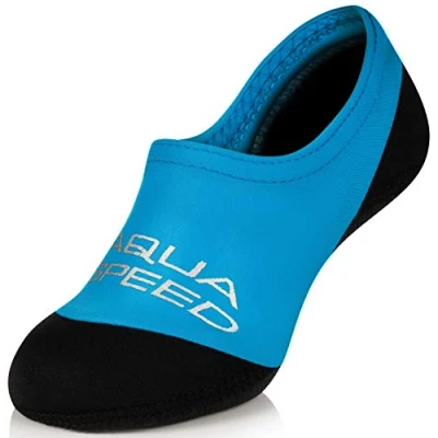 Abbildung von Aqua Speed Schwimmsocken Kinder Swim Socks Kids Blaue Neoprensocken Baden Socken Schwimmbad Aquasocken Aquasocks Swimming Pool rutschfeste Wassersocken Blau; Gr. 24 25 Neo